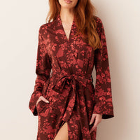 Meadow Cloud Jersey Classic Short Robe in Botanical