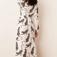 Skyler Cloud Jersey Banded Long Robe in Vinyasa