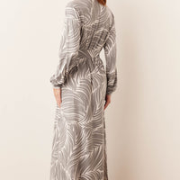Skyler Cloud Jersey Banded Long Robe in Whisper