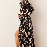 Kaia Cloud Jersey Kimono Robe in Zodiac