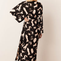Kaia Cloud Jersey Kimono Robe in Zodiac