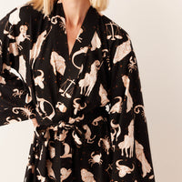 Kaia Cloud Jersey Kimono Robe in Zodiac