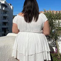 The Love Galore Romper White Curve