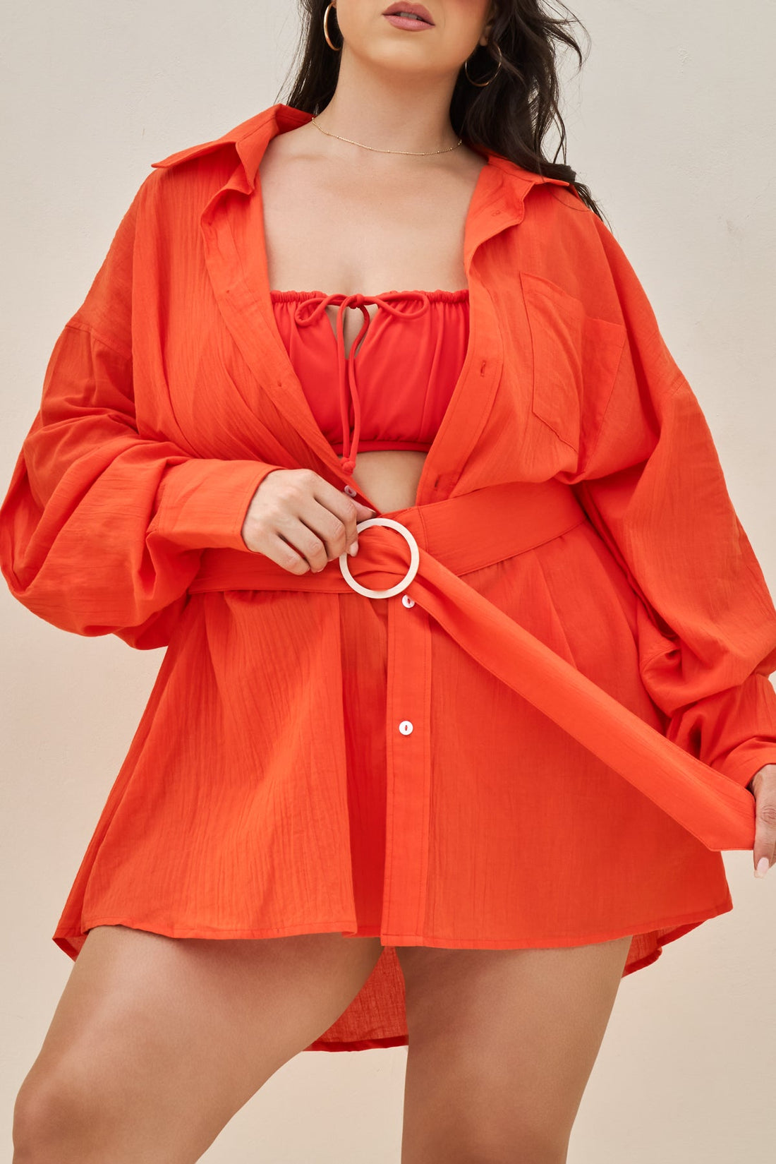 I Need a Vacation Shirt Dress - Poppy