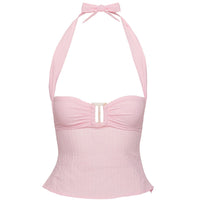 Isabetta Halter Top Pink