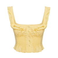 Isadoria Frill Top Yellow