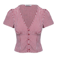 Isolda Top Red Gingham