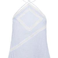 Jezabele Halter Top Blue Stripe