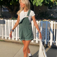 Kacey Short Overalls Khaki
