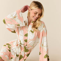 Kaia Cloud Jersey Kimono Robe in Magnolia