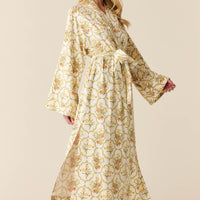 Kaia Cloud Jersey Kimono Robe in Fleur
