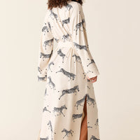 Kaia Cloud Jersey Kimono Robe in Animalia