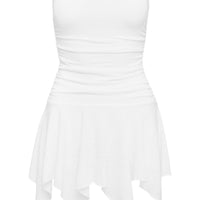 Minxie Strapless Romper White Tall