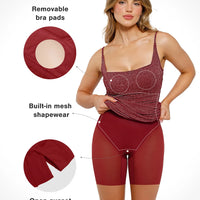 Shapewear Metallic Knit Bodycon Sculpting Midi Slip Dress