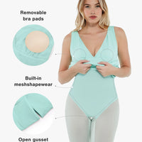 Shapewear Deep V-Neck Bias Twist Sculpting Mini Dress