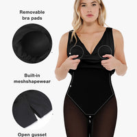 Shapewear Deep V-Neck Bias Twist Sculpting Mini Dress