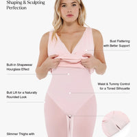 Shapewear Deep V-Neck Bias Twist Sculpting Mini Dress