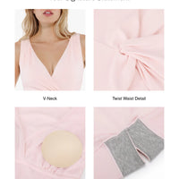 Shapewear Deep V-Neck Bias Twist Sculpting Mini Dress