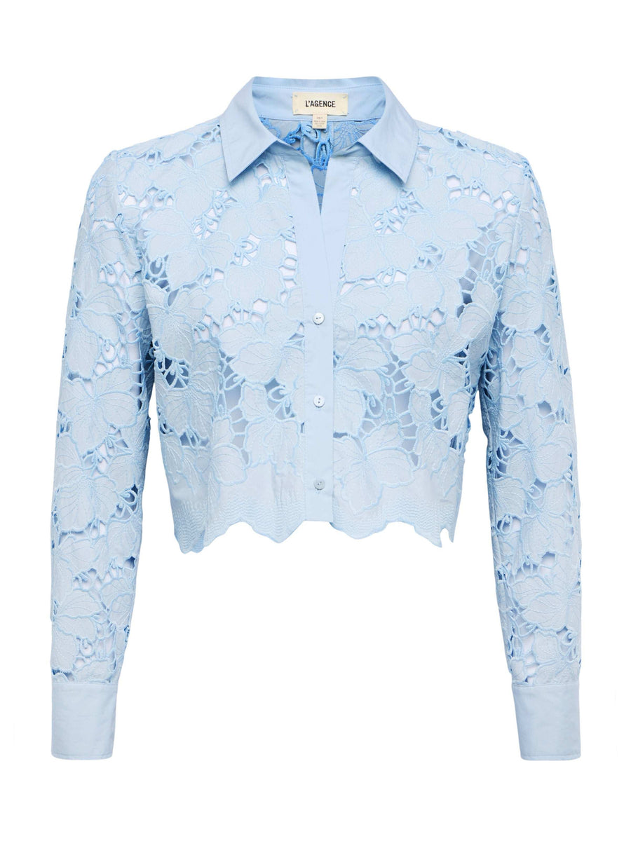 Seychelle Cropped Eyelet Blouse
