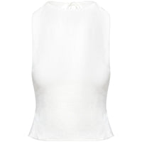 Penelopie Backless Top White
