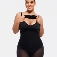 Shapewear Strappy Cowl Neck Tummy Control Flare Dress