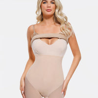 Shapewear Strappy Cowl Neck Tummy Control Flare Dress