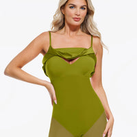 Shapewear Strappy Cowl Neck Tummy Control Flare Dress