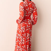 Skyler Cloud Jersey Banded Long Robe in Zen