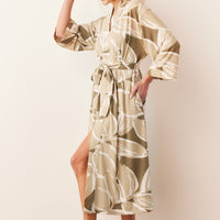 Vera Cloud Jersey Midi Robe in Fern