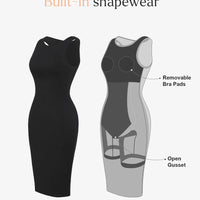 Shapewear Modal Tummy Control Midi Dress