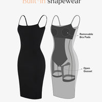 Shapewear Solid Modal Slimming Midi Slip Dress