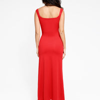 Shapewear Off-the-Shoulder Side Slit Slimming Maxi Dress