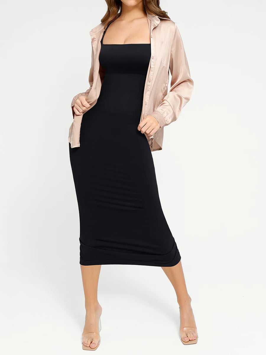 Shapewear Sleeveless Square Neck Slimming Seamless Dress