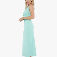 Shapewear Boatneck Draped Sculpting Maxi Dress