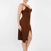 Shapewear Sculpting Wrap Midi Slip Dress
