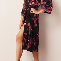 Vera Cloud Jersey Midi Robe in Flora