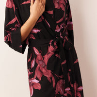 Vera Cloud Jersey Midi Robe in Flora