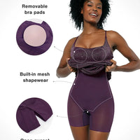 Shapewear Metallic Knit Bodycon Sculpting Midi Slip Dress