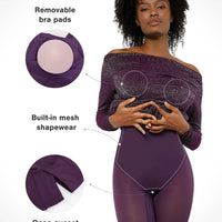 Shapewear Metallic Knit Long Sleeve Slim Mermaid Maxi Dress