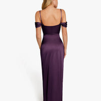 Shapewear Off Shoulder Shine Ruched Sculpting Maxi Dress