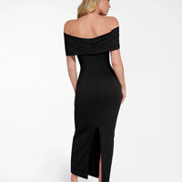 Shapewear Off-the-Shoulder Slim Column Maxi Dress