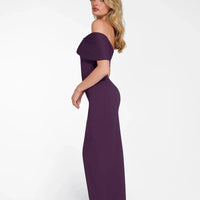 Shapewear Off-the-Shoulder Slim Column Maxi Dress