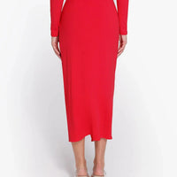 Shapewear Rib Modal Built In Sculpting Midi Wrap Skirt