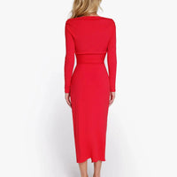 Shapewear Rib Modal Built In Sculpting Midi Wrap Skirt