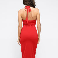 Shapewear Convertible Backless Halter Sculpting Midi Dress