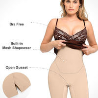 Shapewear Sculpting Lace Corset Midi Slip Dress