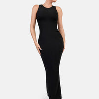 Shapewear Modal Sleeveless Crew Neck Slimming Maxi Dress