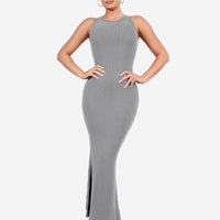 Shapewear Modal Sleeveless Crew Neck Slimming Maxi Dress