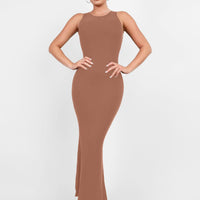 Shapewear Modal Sleeveless Crew Neck Slimming Maxi Dress