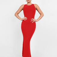 Shapewear Modal Sleeveless Crew Neck Slimming Maxi Dress